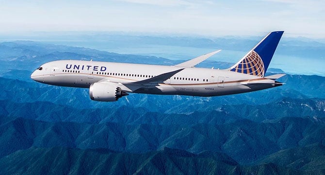 Avión de United Airlines